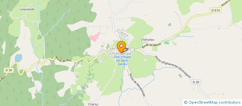 localisation de l'entreprise COMMUNE DE SAINT GENES CHAMPESPE  SAINT-GENES-CHAMPESPE