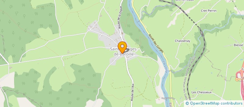 localisation de l'entreprise COMMUNE DE SAINT GEORGES DE BAROILLE  SAINT-GEORGES-DE-BAROILLE
