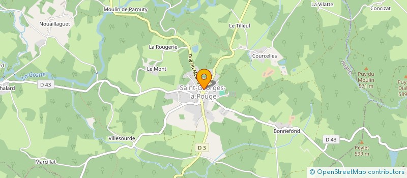 localisation de l'entreprise COMMUNE DE SAINT GEORGES LA POUGE à SAINT-GEORGES-LA-POUGE