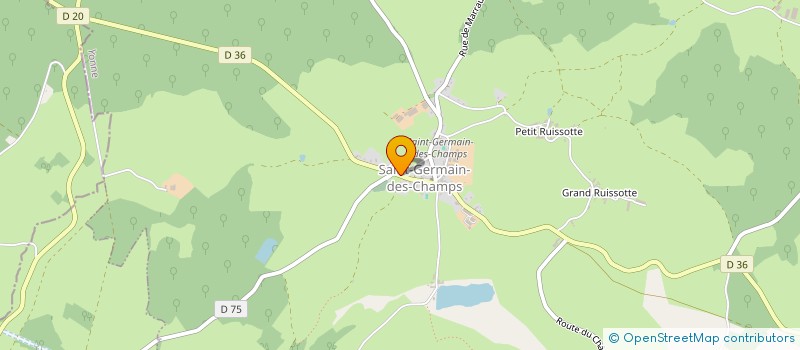 localisation de l'entreprise COMMUNE DE SAINT GERMAIN DES CHAMPS  SAINT-GERMAIN-DES-CHAMPS