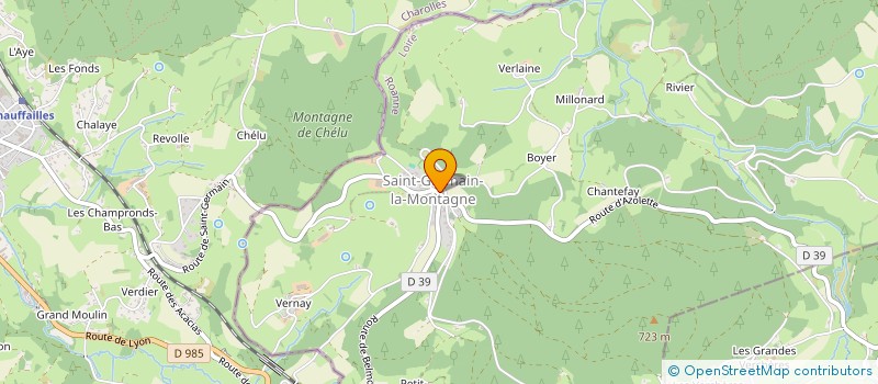 localisation de l'entreprise COMMUNE DE SAINT GERMAIN LA MONTAGNE  SAINT-GERMAIN-LA-MONTAGNE