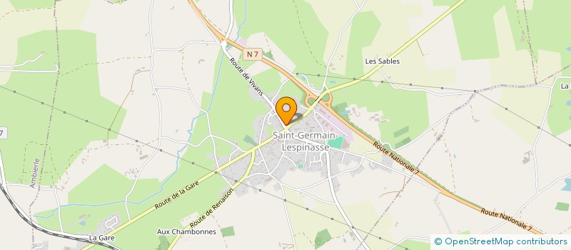 localisation de l'entreprise COMMUNE DE SAINT GERMAIN LESPINASSE  SAINT-GERMAIN-LESPINASSE