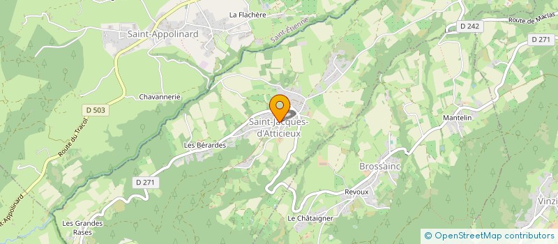 localisation de l'entreprise COMMUNE DE SAINT JACQUES D ATTICIEUX  SAINT-JACQUES-D'ATTICIEUX