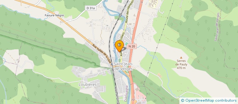 localisation de l'entreprise COMMUNE DE SAINT JEAN DE VERGES à SAINT-JEAN-DE-VERGES