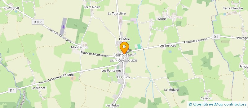 localisation de l'entreprise COMMUNE DE SAINT JEAN SUR REYSSOUZE  SAINT-JEAN-SUR-REYSSOUZE