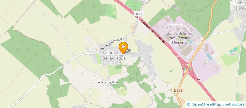 localisation de l'entreprise COMMUNE DE SAINT JULIEN DE LA LIEGUE  SAINT-JULIEN-DE-LA-LIEGUE