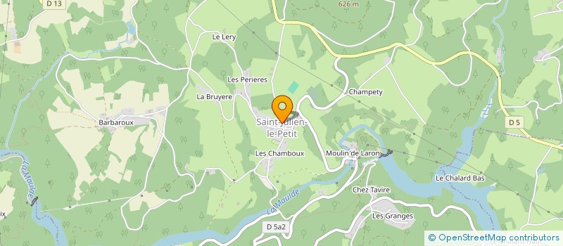 localisation de l'entreprise COMMUNE DE SAINT JULIEN LE PETIT  SAINT-JULIEN-LE-PETIT