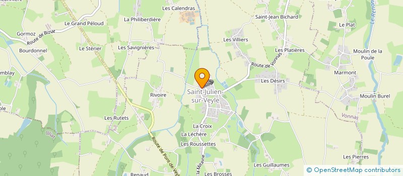 localisation de l'entreprise COMMUNE DE SAINT JULIEN SUR VEYLE  SAINT-JULIEN-SUR-VEYLE