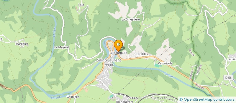 localisation de l'entreprise COMMUNE DE SAINT LAURENT D OLT  SAINT-LAURENT-D'OLT
