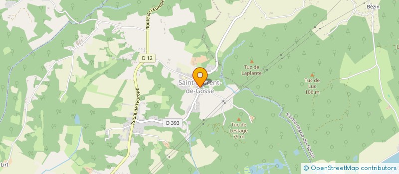 localisation de l'entreprise COMMUNE DE SAINT LAURENT DE GOSSE  SAINT-LAURENT-DE-GOSSE