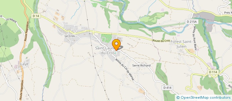 localisation de l'entreprise COMMUNE DE SAINT LAURENT DU CROS  SAINT-LAURENT-DU-CROS