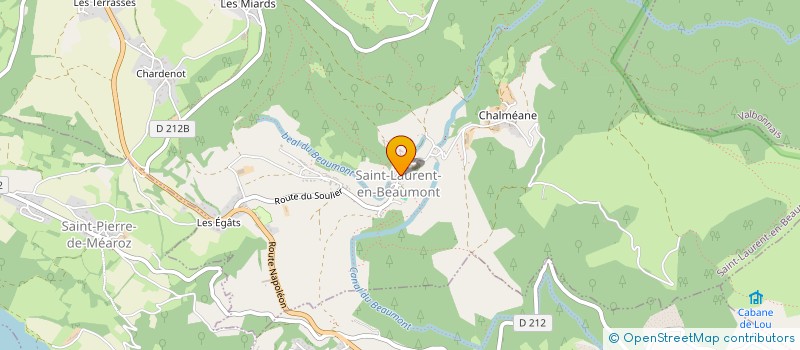 localisation de l'entreprise COMMUNE DE SAINT LAURENT EN BEAUMONT  SAINT-LAURENT-EN-BEAUMONT