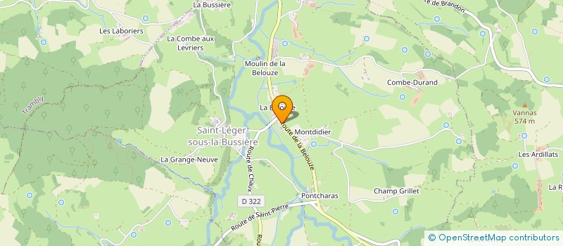 localisation de l'entreprise COMMUNE DE SAINT LEGER SOUS LA BUSSIERE  SAINT-LEGER-SOUS-LA-BUSSIERE