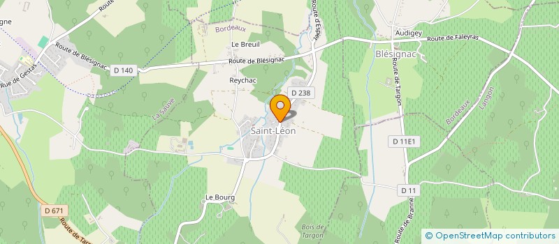 localisation de l'entreprise COMMUNE DE SAINT LEON  SAINT-LEON