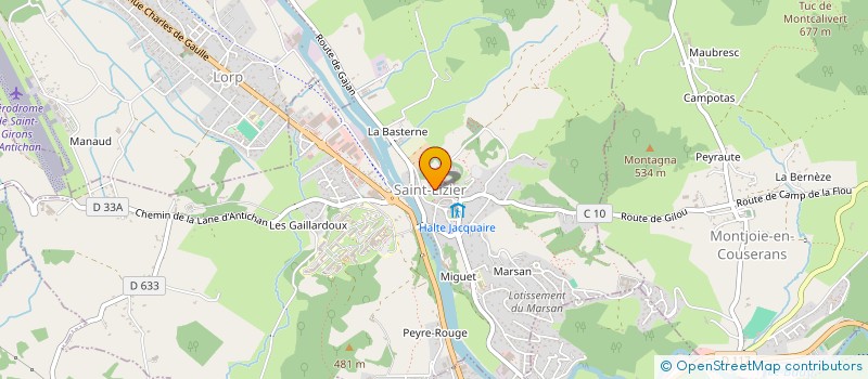 localisation de l'entreprise COMMUNE DE SAINT LIZIER  SAINT-LIZIER