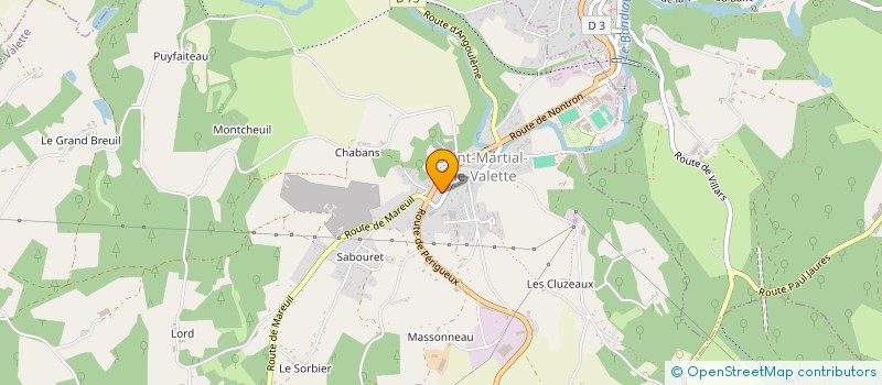 localisation de l'entreprise COMMUNE DE SAINT MARTIAL DE VALETTE  SAINT-MARTIAL-DE-VALETTE