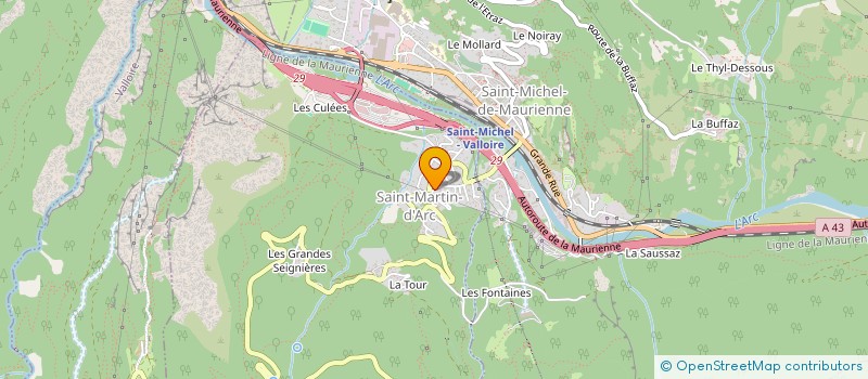 localisation de l'entreprise COMMUNE DE SAINT MARTIN D ARC  SAINT-MARTIN-D'ARC