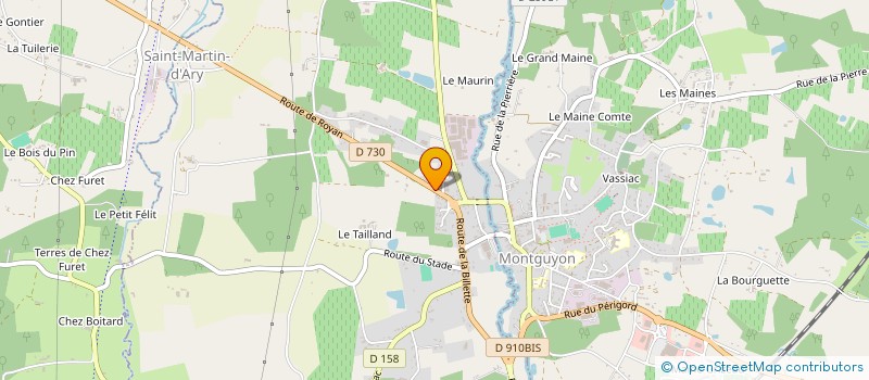 localisation de l'entreprise COMMUNE DE SAINT MARTIN D ARY  SAINT-MARTIN-D'ARY