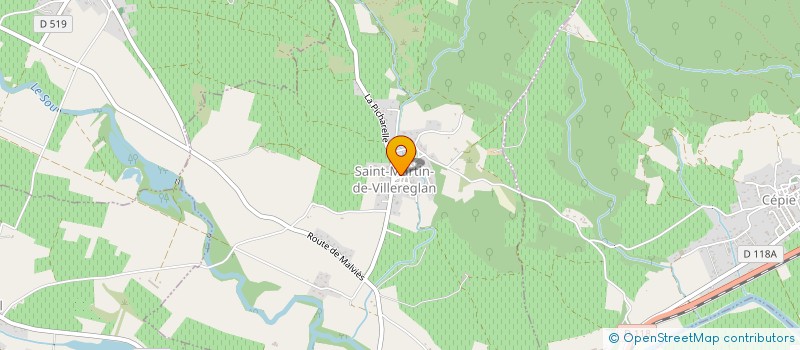 localisation de l'entreprise COMMUNE DE SAINT-MARTIN-DE-VILLEREGLAN  SAINT-MARTIN-DE-VILLEREGLAN