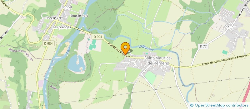 localisation de l'entreprise COMMUNE DE SAINT MAURICE DE REMENS  SAINT-MAURICE-DE-REMENS