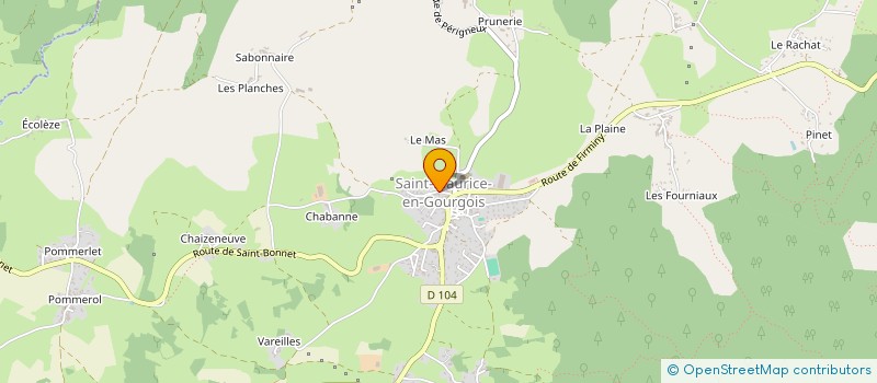 localisation de l'entreprise COMMUNE DE SAINT MAURICE EN GOURGOIS  SAINT-MAURICE-EN-GOURGOIS