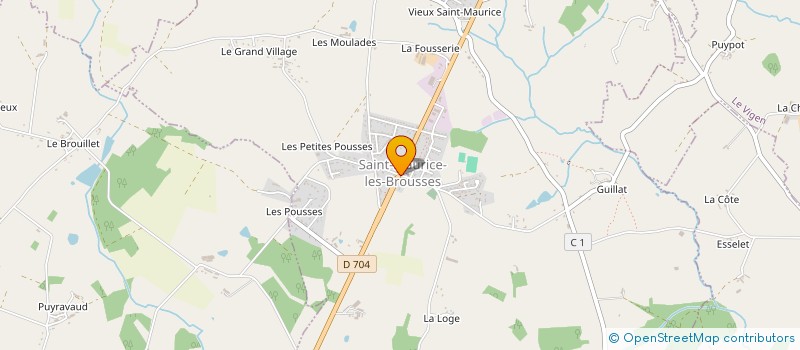 localisation de l'entreprise COMMUNE DE SAINT MAURICE LES BROUSSES à SAINT-MAURICE-LES-BROUSSES