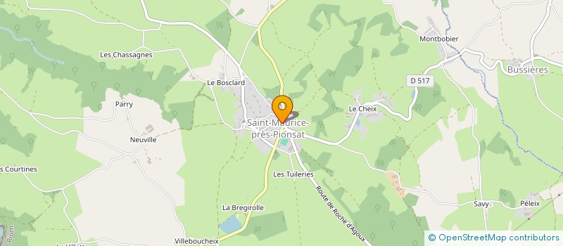 localisation de l'entreprise COMMUNE DE SAINT MAURICE PRES PIONSAT  SAINT-MAURICE-PRES-PIONSAT