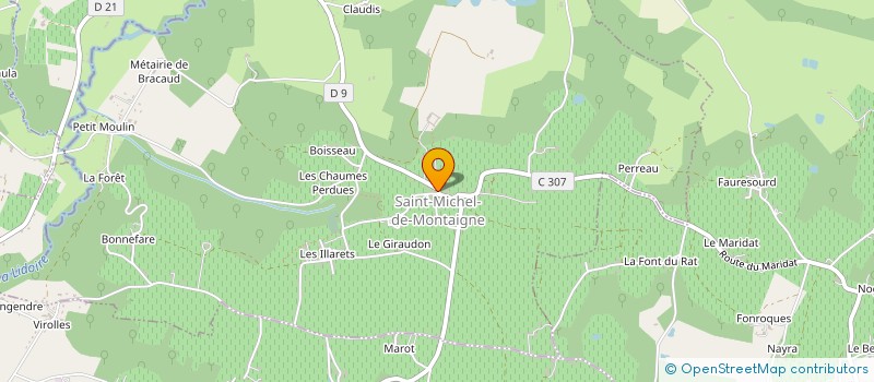 localisation de l'entreprise COMMUNE DE SAINT MICHEL DE MONTAIGNE  SAINT-MICHEL-DE-MONTAIGNE