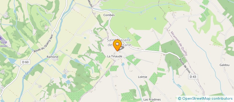 localisation de l'entreprise COMMUNE DE SAINT NAZAIRE DE VALENTANE  SAINT-NAZAIRE-DE-VALENTANE