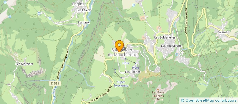 localisation de l'entreprise COMMUNE DE SAINT NIZIER DU MOUCHEROTTE  SAINT-NIZIER-DU-MOUCHEROTTE