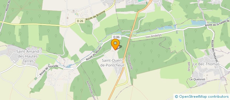 localisation de l'entreprise COMMUNE DE SAINT OUEN DE PONTCHEUIL  SAINT-OUEN-DE-PONTCHEUIL