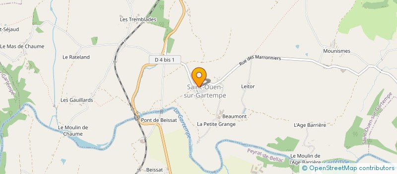 localisation de l'entreprise COMMUNE DE SAINT OUEN SUR GARTEMPE  SAINT-OUEN-SUR-GARTEMPE