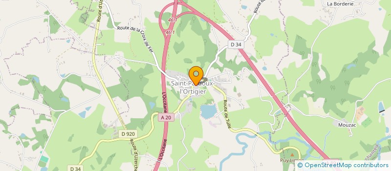 localisation de l'entreprise COMMUNE DE SAINT PARDOUX L ORTIGIER  SAINT-PARDOUX-L'ORTIGIER