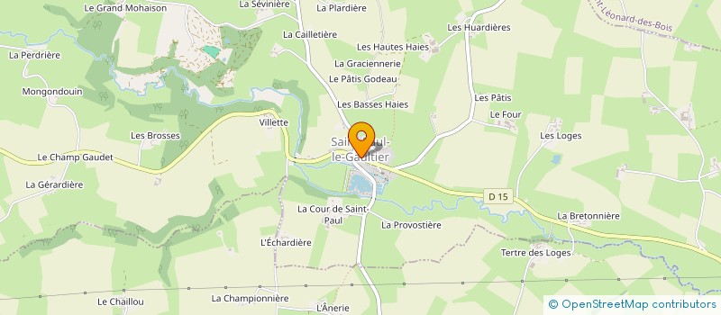 localisation de l'entreprise COMMUNE DE SAINT PAUL LE GAULTIER  SAINT-PAUL-LE-GAULTIER