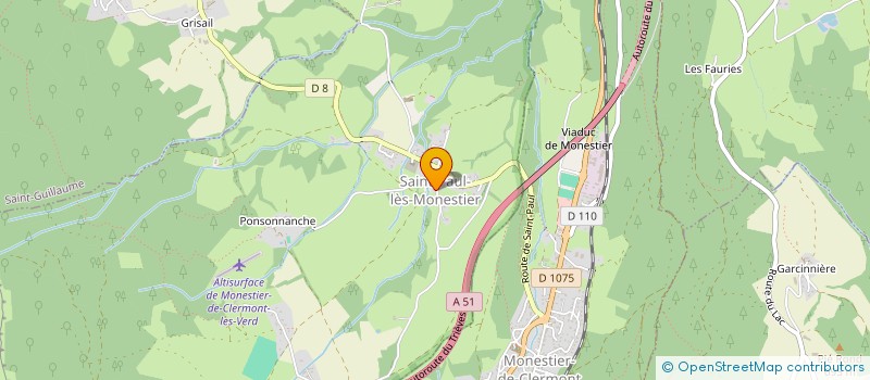 localisation de l'entreprise COMMUNE DE SAINT PAUL LES MONESTIER  SAINT-PAUL-LES-MONESTIER