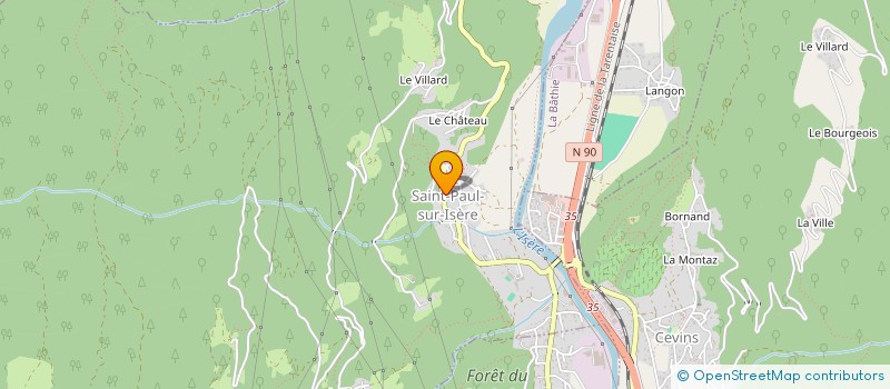 localisation de l'entreprise COMMUNE DE SAINT PAUL SUR ISERE  SAINT-PAUL-SUR-ISERE