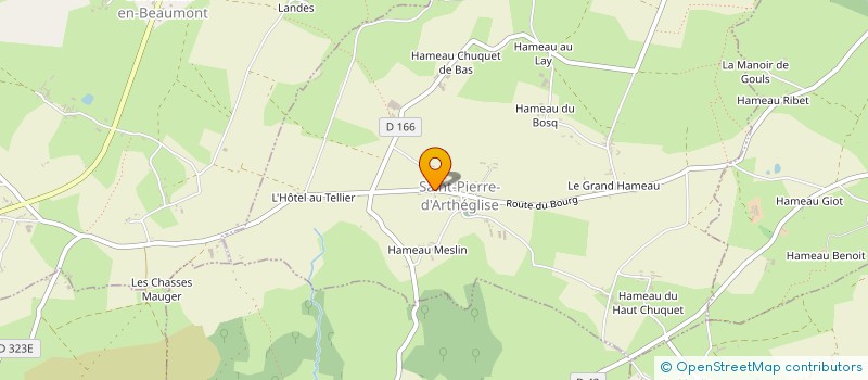 localisation de l'entreprise COMMUNE DE SAINT PIERRE D'ARTHEGLISE  SAINT-PIERRE-D'ARTHEGLISE