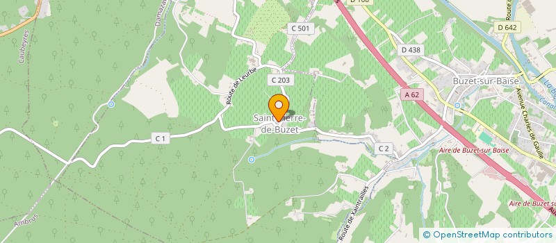 localisation de l'entreprise COMMUNE DE SAINT PIERRE DE BUZET  SAINT-PIERRE-DE-BUZET
