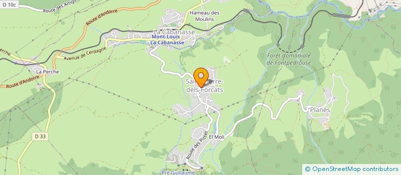 localisation de l'entreprise COMMUNE DE SAINT-PIERRE-DELS-FORCATS  SAINT-PIERRE-DELS-FORCATS