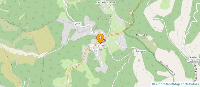 localisation de l'entreprise COMMUNE DE SAINT PIERRE LAFEUILLE  SAINT-PIERRE-LAFEUILLE