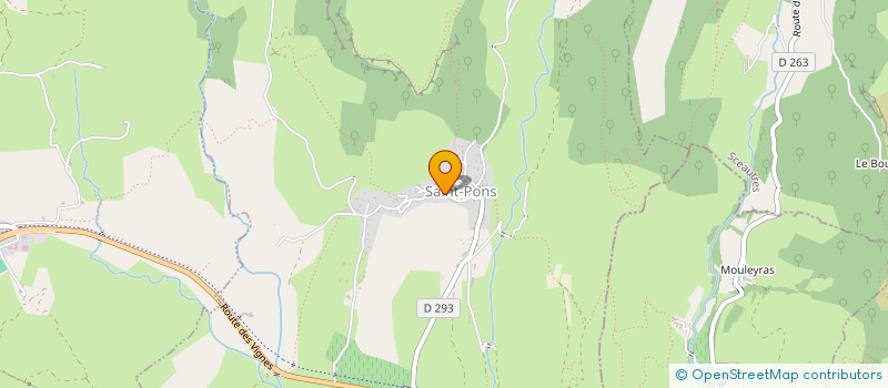 localisation de l'entreprise COMMUNE DE SAINT PONS  SAINT-PONS