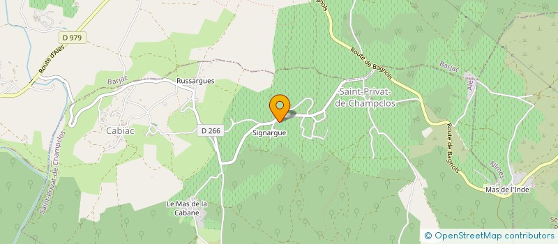 localisation de l'entreprise COMMUNE DE SAINT-PRIVAT-DE-CHAMPCLOS  SAINT-PRIVAT-DE-CHAMPCLOS