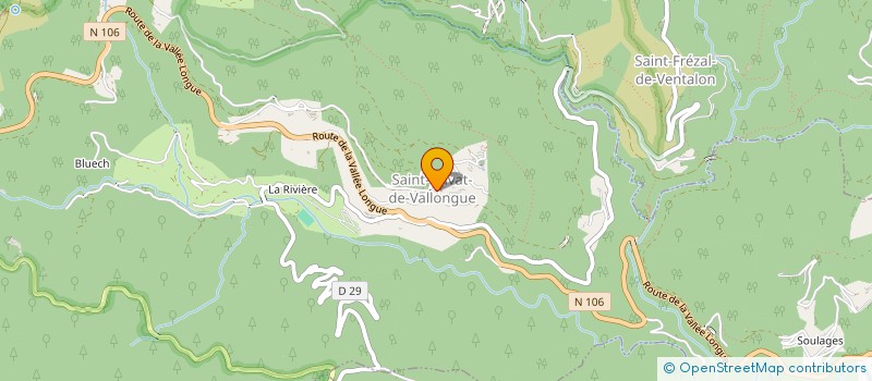 localisation de l'entreprise COMMUNE DE SAINT-PRIVAT-DE-VALLONGUE  SAINT-PRIVAT-DE-VALLONGUE