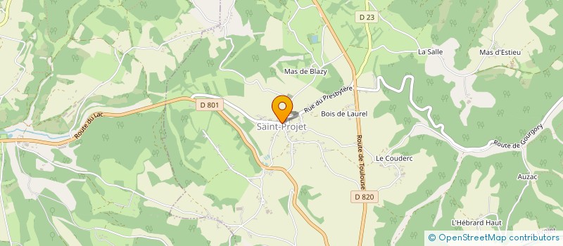 localisation de l'entreprise COMMUNE DE SAINT PROJET  SAINT-PROJET