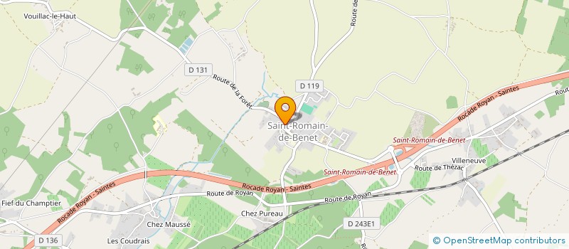 localisation de l'entreprise COMMUNE DE SAINT ROMAIN DE BENET  SAINT-ROMAIN-DE-BENET