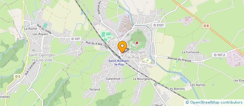 localisation de l'entreprise COMMUNE DE SAINT ROMAIN LE PUY  SAINT-ROMAIN-LE-PUY