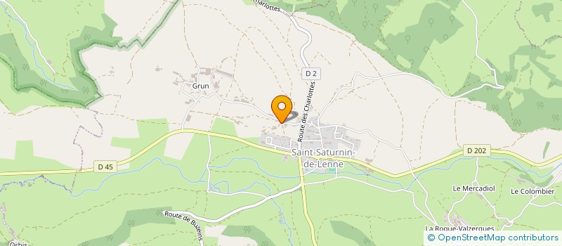 localisation de l'entreprise COMMUNE DE SAINT SATURNIN DE LENNE  SAINT-SATURNIN-DE-LENNE