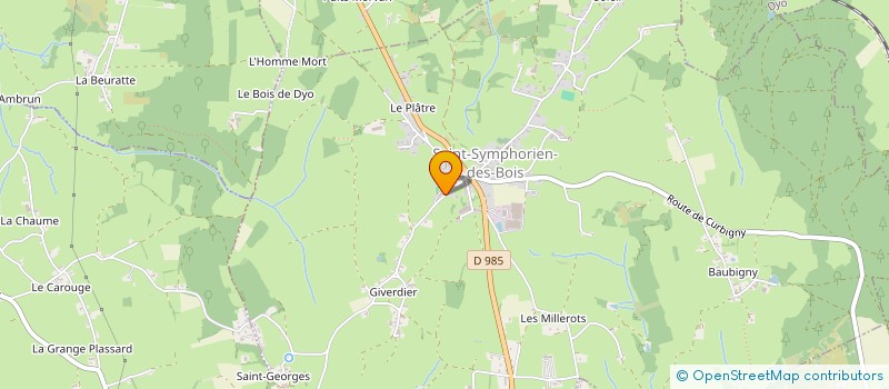 localisation de l'entreprise COMMUNE DE SAINT-SYMPHORIEN-DES-BOIS  SAINT-SYMPHORIEN-DES-BOIS