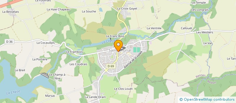 localisation de l'entreprise COMMUNE DE SAINT THURIAL  SAINT-THURIAL