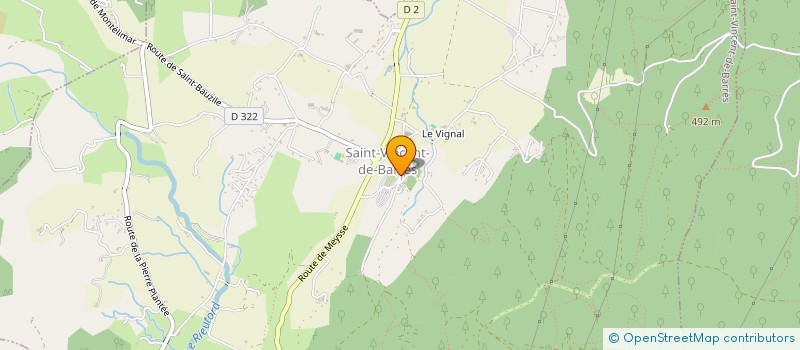 localisation de l'entreprise COMMUNE DE SAINT VINCENT DE BARRES  SAINT-VINCENT-DE-BARRES